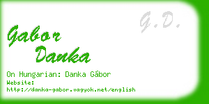 gabor danka business card