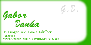 gabor danka business card